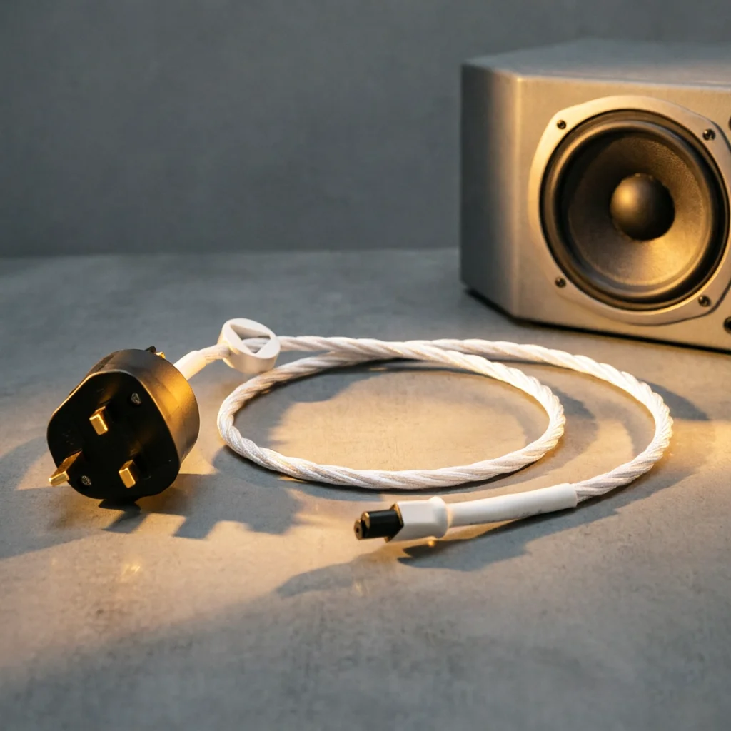 7N OCC Silver Plated 4-Core Braided HiFi Audio Power Cord - Figure 8 C7 EU/US/AU/UK Upgrade Cable for Amplifier/DAC