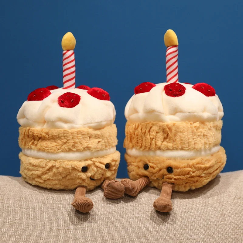 

16cm Strawberry Cake Plush High Quality Sweet Doll Delicate Desert Pillow Party Props Xmas Gifts