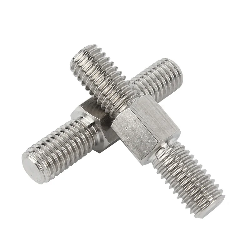 M3 M4 M5 M6 M8 M10 M12 M14 M16 A2 304 Stainless Steel Double End Studs Bolt Left and Right Thread Screw Rod Stud Bolt