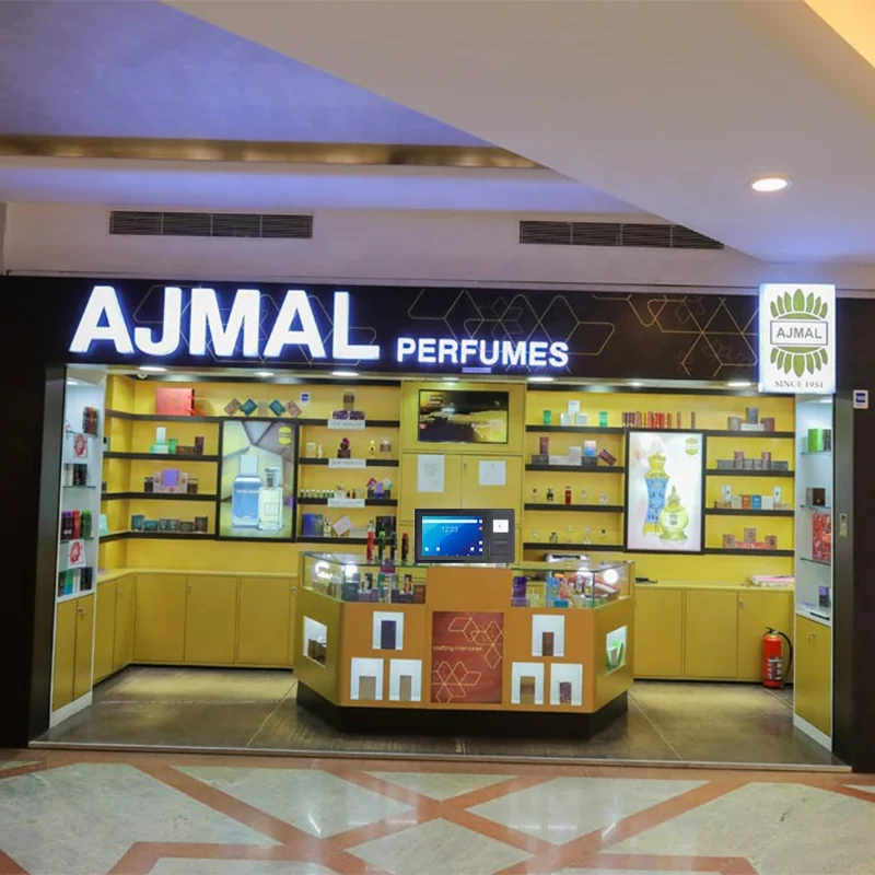 Quiosque de toque de acesso inteligente impressão digital 10.1 15.6 21 polegadas montagem na parede tablet Android com scanner de código de barras para atendimento