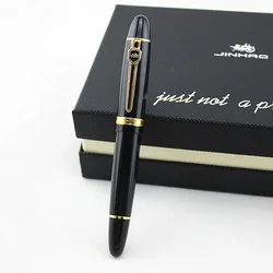 JINHAO 159 Broad 18KGP 0.7mm Nib Fountian Pen 19 Colours Black Lacquer Gold Trim Big Heavy signature Business office new