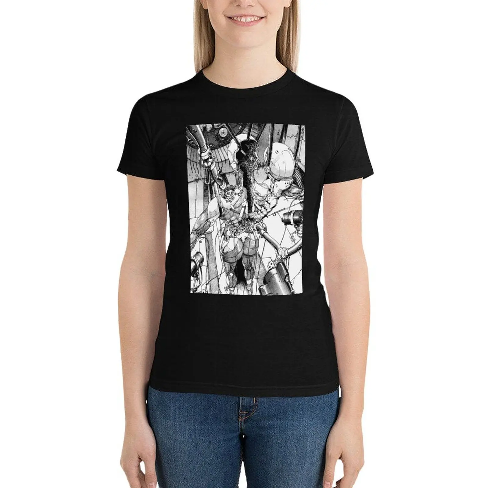 Ghost in the Shell Manga T-Shirt vintage clothes hippie clothes graphics Women clothing