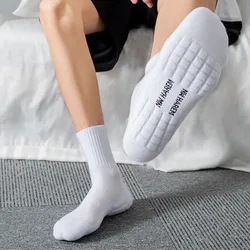 New In Black White Basketball Socks Men Sports Thickened Towel Bottom Breathable Sweat Mens Sokken Football Long Sox Ankle Socks