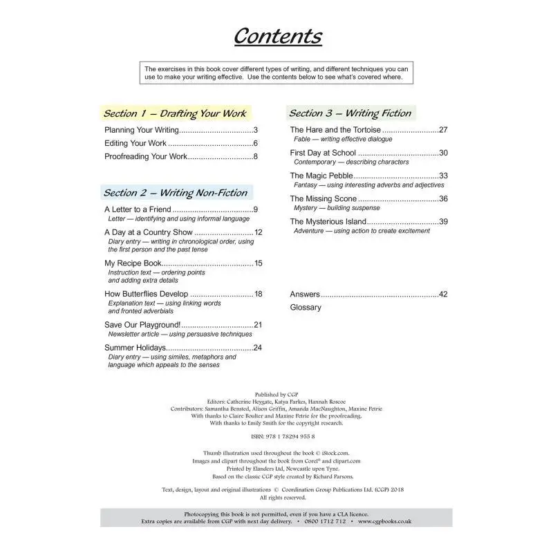 KS2 English Writing Targeted Question Book  Year 4 CGP Books Coordination Group Publications 9781782949558 Book