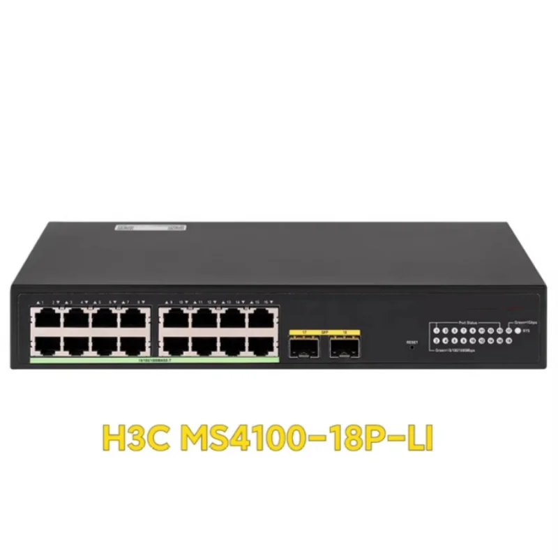 

New Original Switch MS4100-18P-LI [WEB MANAGEMENT/16-port Gigabit Power + 2-port Gigabit Optical]
