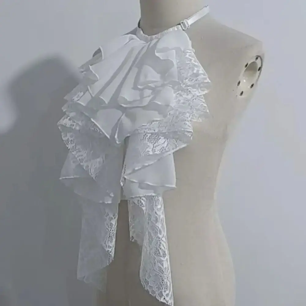 Detachable Layered Lace False Collar Adjustable Elegant Decorative Lace Neckline French Style Classic Fake Lace Collar Girls