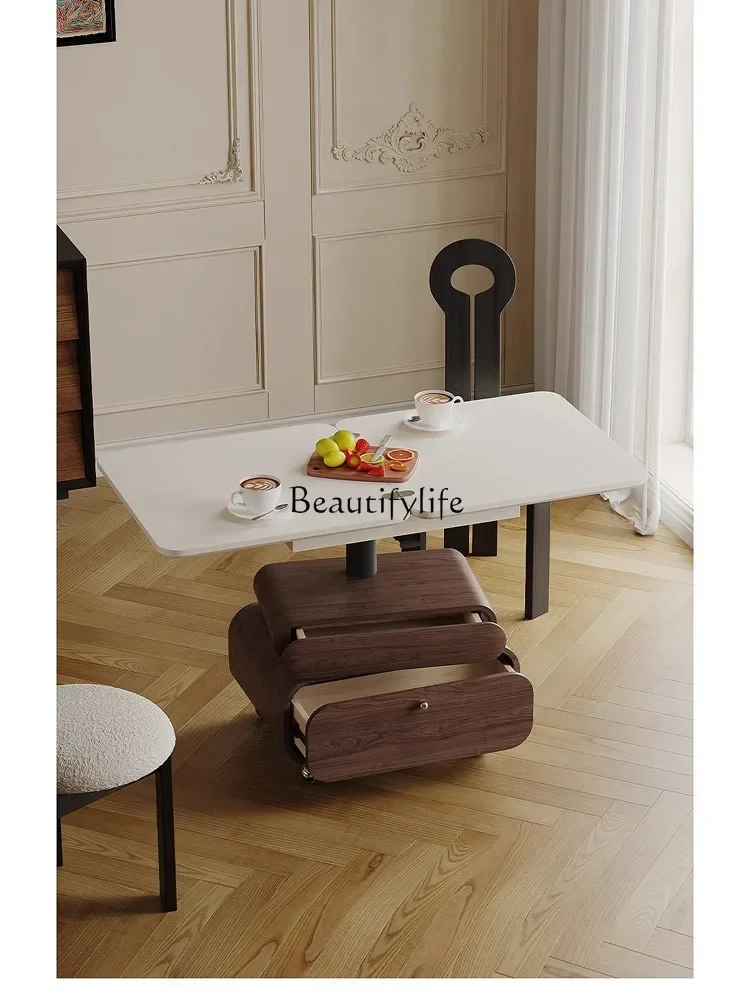 

3 Small Apartment Home Modern Minimalist Mid-century Style French Movable Living Room Coffee Table