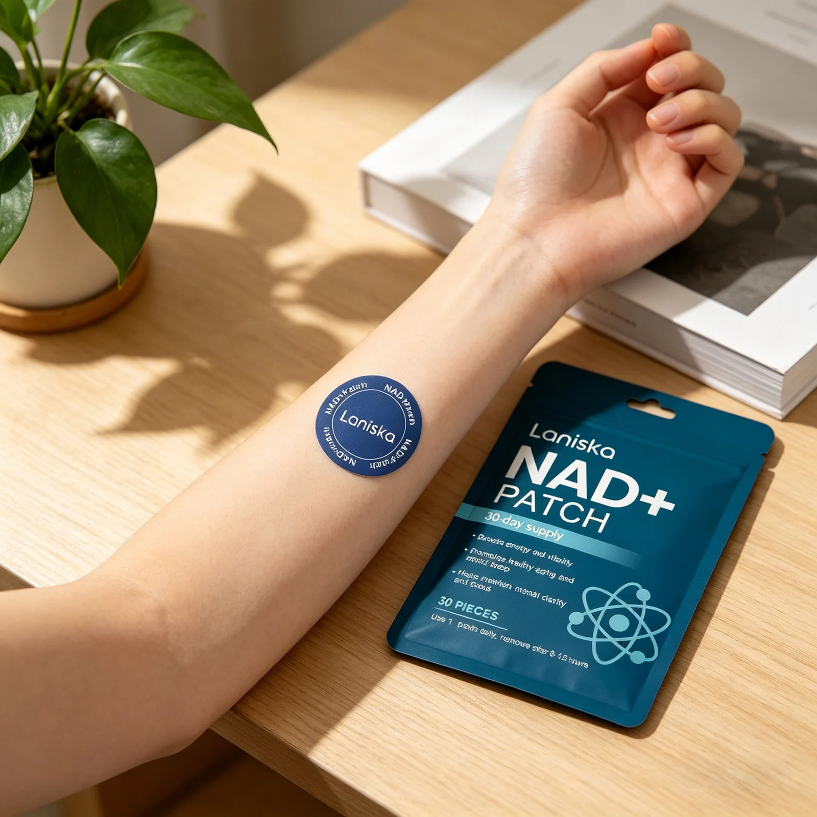 Laniska NAD Patches Energy Boost Metabolism Improve Sleep Transdermal Patches Maintain Mental Clarity Healthy Body Care Patches