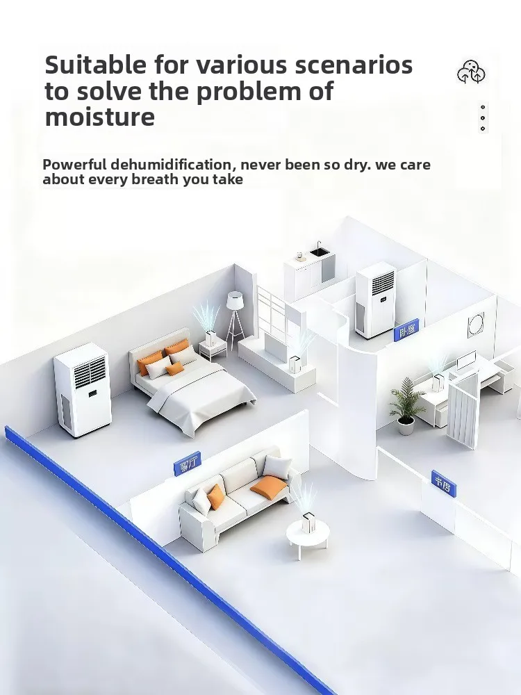 Home Dehumidifier Large Capacity Mute Indoor Moisture Absorber Small Dehumidifier For Basement 2026 New Model