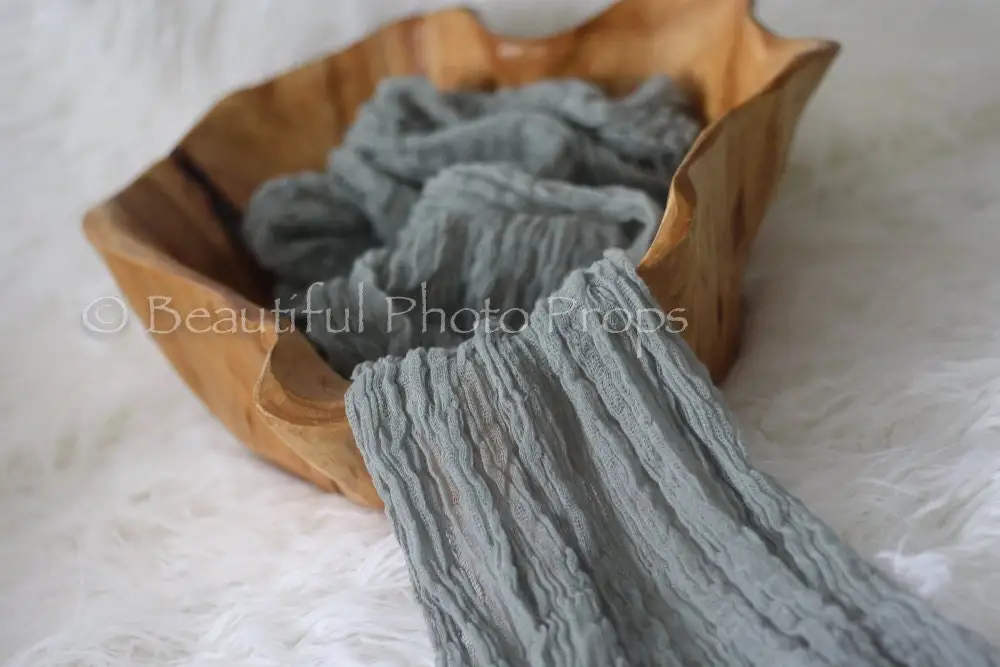 Dark Gray Gauze Baby Wrap, Newborn Photography