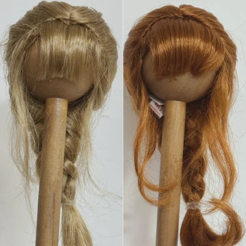 QBaby Pullip 9-10inch  10-11inch  Synthetic mohair BJD wigs   JD413  1/8 1/6 1/4 1/3 French Braids Blythes  Doll AccessorieS