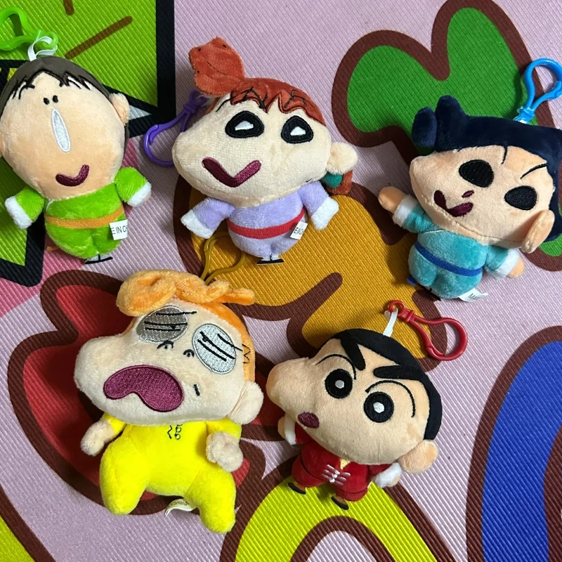 Porte-clés mignon Kung Fu Crayon Shin-Chan, pendentif créatif, doux au toucher, jouet en peluche, décoration de sac d'école, cadeau de Festival pour étudiant