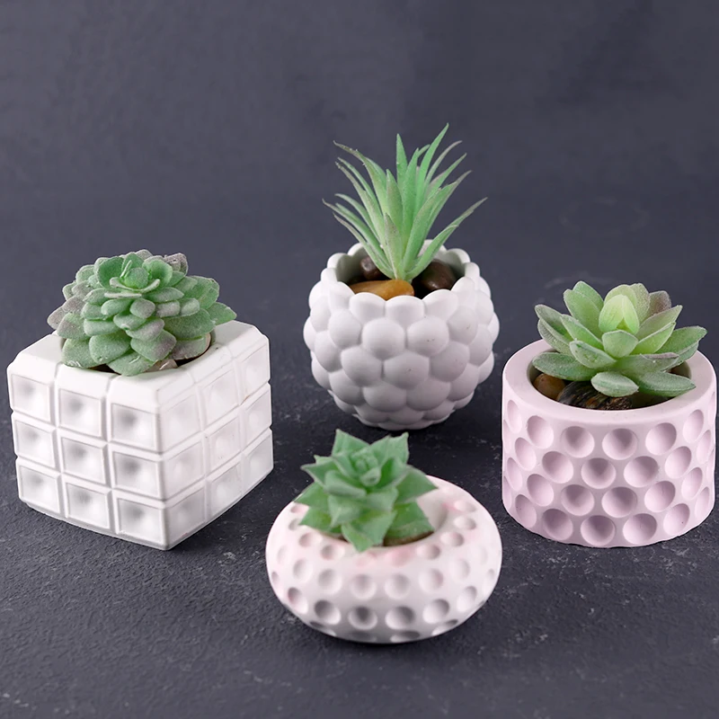 Elephant Shape Silicone Flower Pot Mold for DIY Cactus Succulent Planter molds Gypsum Clay Mould