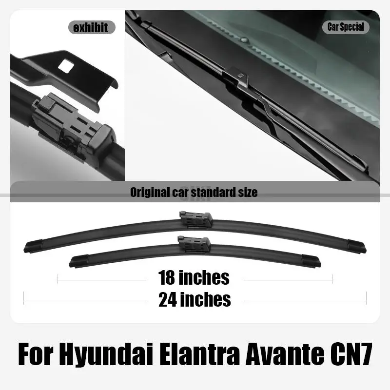 For Hyundai Elantra Avante CN7 2020 2021 2022 Car Front Windshield Wiper Auto Parts Special Replacement Wiper