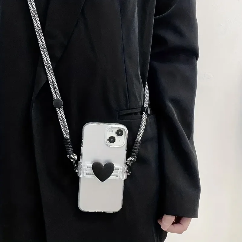 Phone Lanyard with Back Clip - Adjustable Case Clip &amp; Long Rope, Practical Mobile Phone Accessory