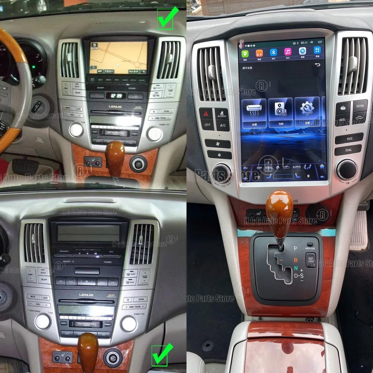 Android Car Radio For Lexus RX300 RX330 RX350 RX400H 2004-2008 Auto Stereo Multimedia Player GPS Navigation Carplay Touch Screen
