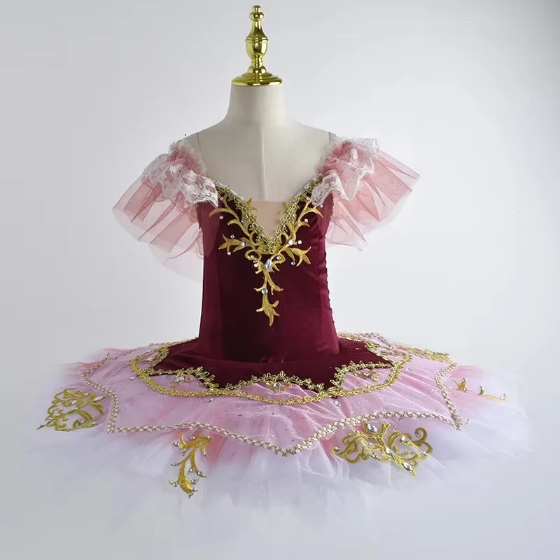 New Professional Ballet Tutu Child Kids Girls Adulto Swan Lake Dress Women Pancake Tutu Ballerina Dance Costumes Party