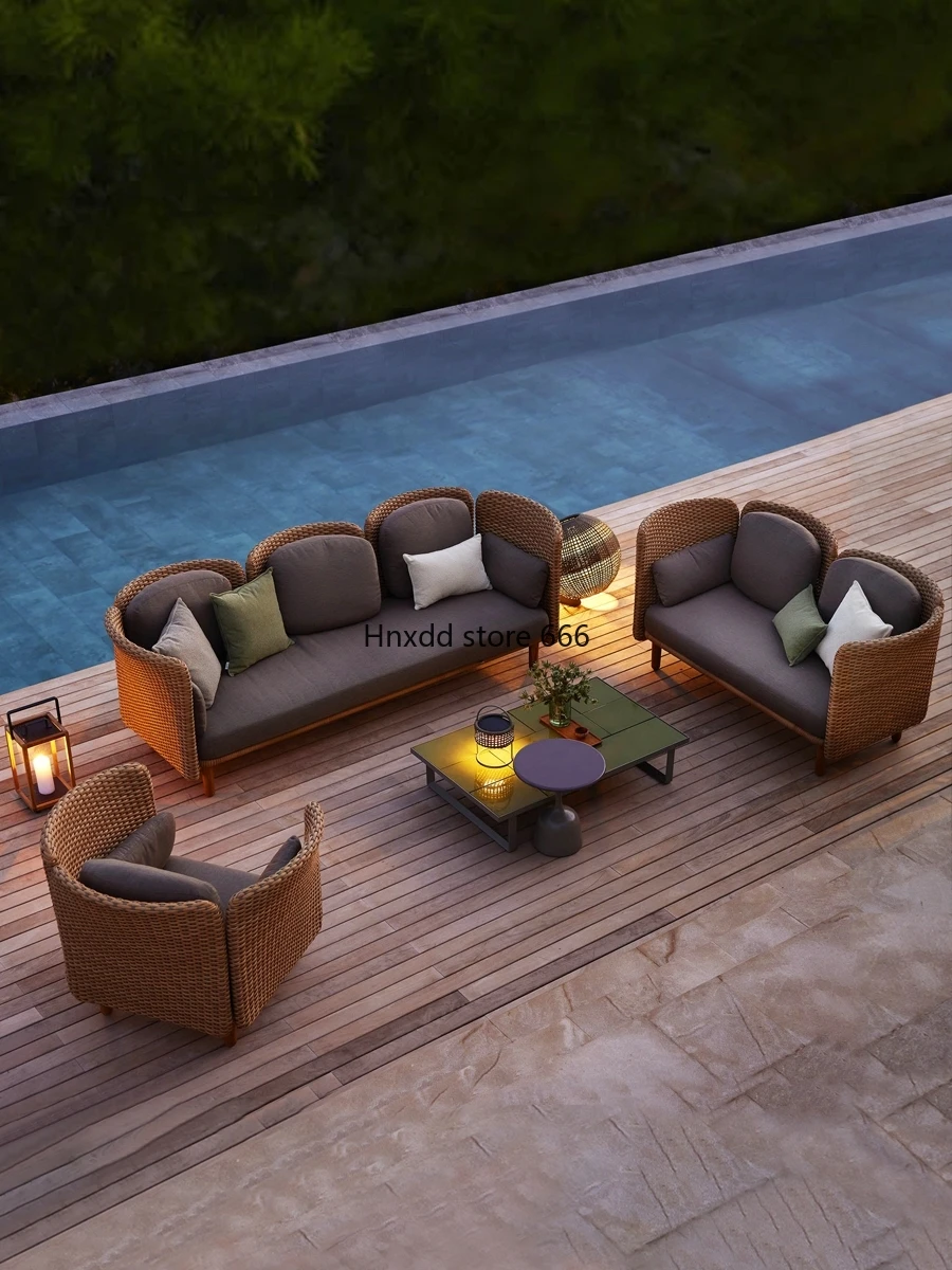 Outdoor South East Asia rattan sofa waterproof furniture