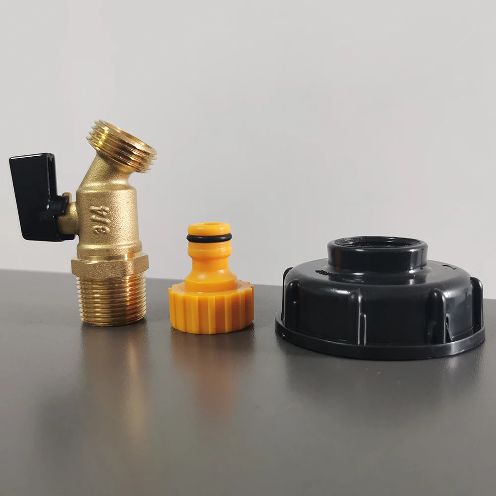 Universal pacifier Copper valve IBC S60*6 Bucket faucet adapter adapter cover set Garden irrigation connector drip irrigation