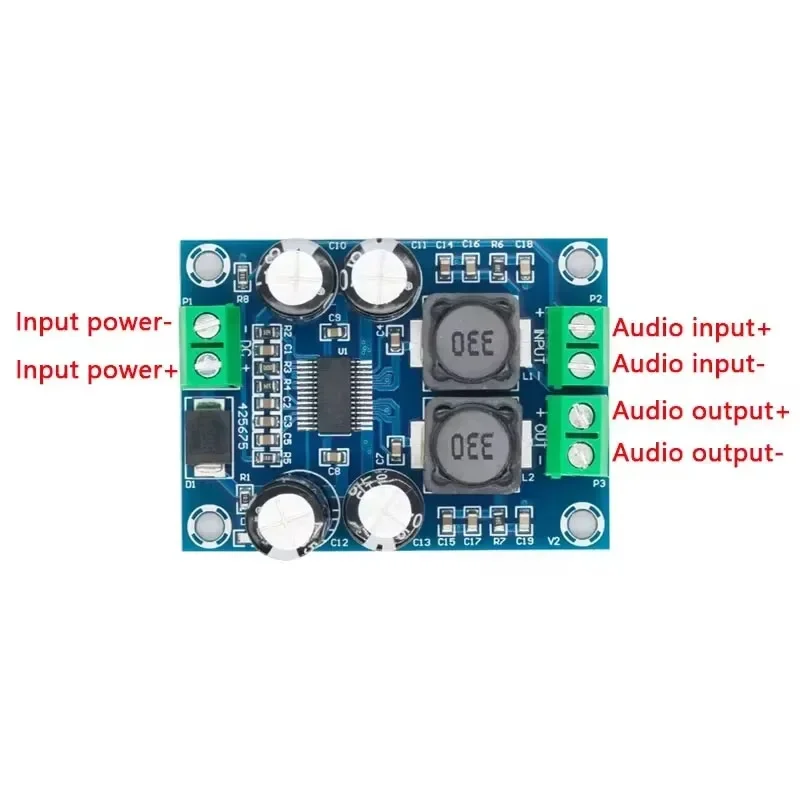 XH-M311 mini TPA3118 digital audio amplifier board audio power amplifier module mono 60W