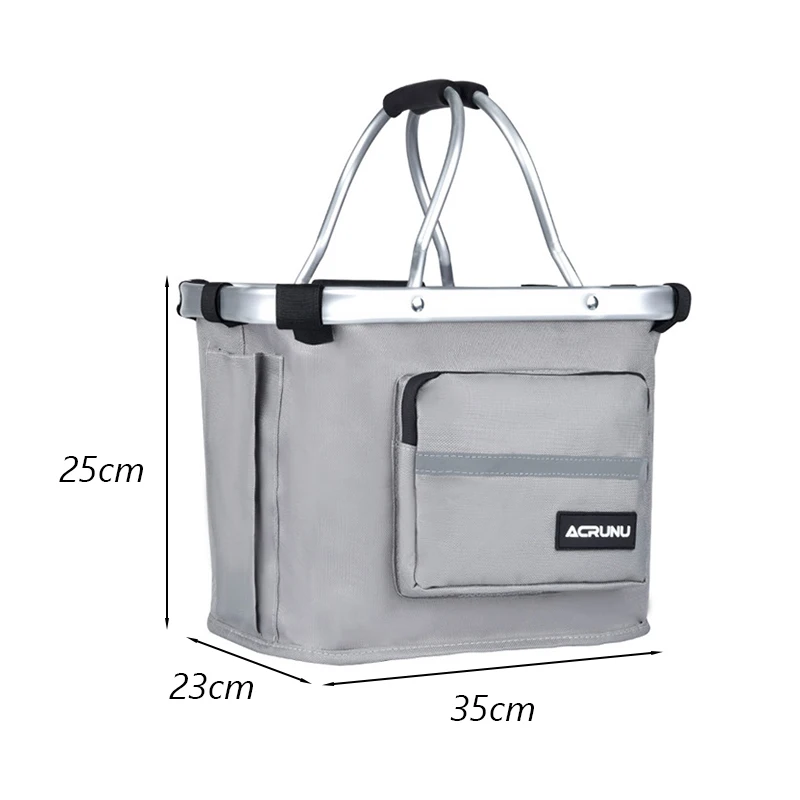 Portable Bicycle Basket Waterproof Reflective Handbag Outdoor Shopping Walking Supplies Puppy Carriers Bags