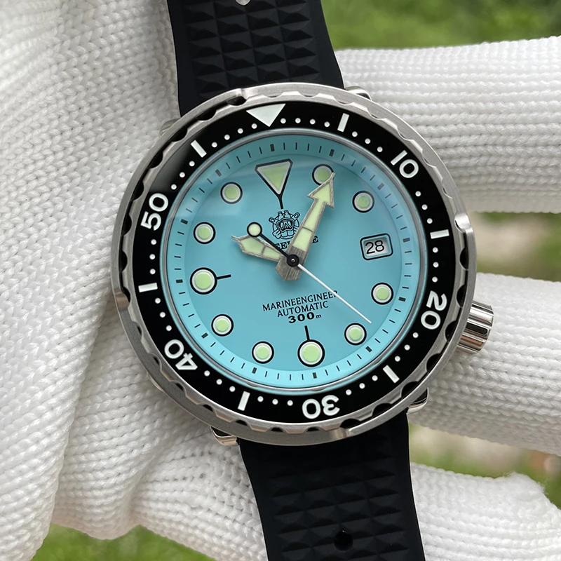 Steeldive relojes de buceo para hombre reloj automático reloj de pulsera mecánico de atún 300M impermeable luminoso NH35 bisel de cerámica de zafiro azul