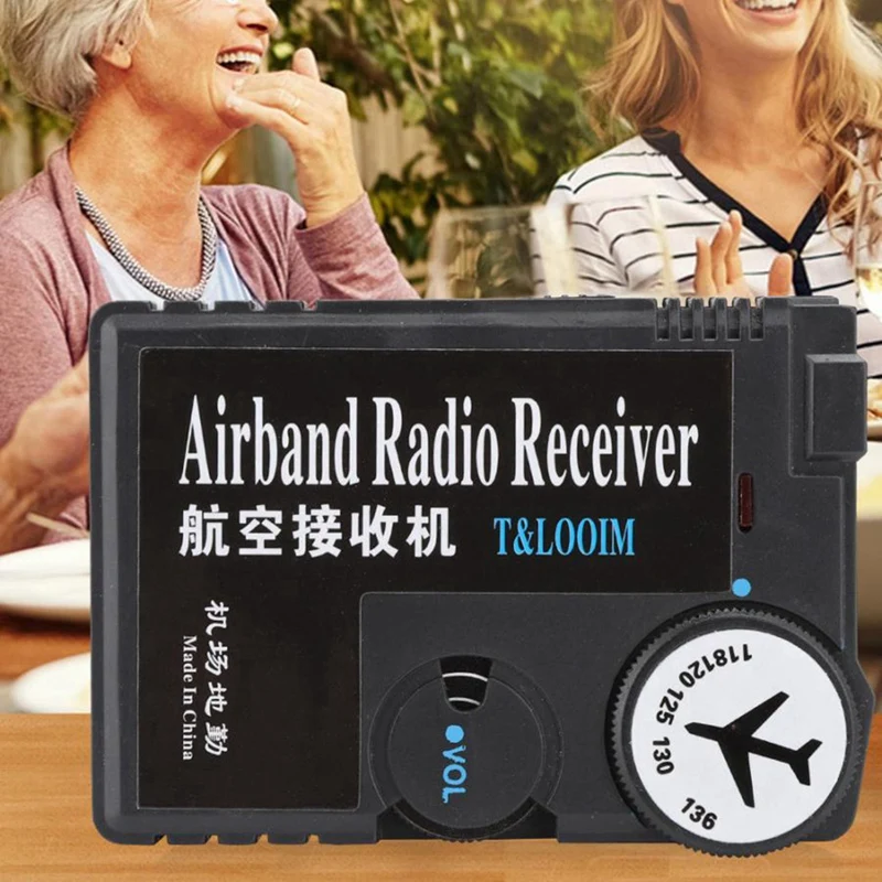 1 PCS 118-136Mhz Airband Radio Receiver Plastic High Sensitivity Air-To-Ground Aeronautical Band Receptor Digital Radio Receiver