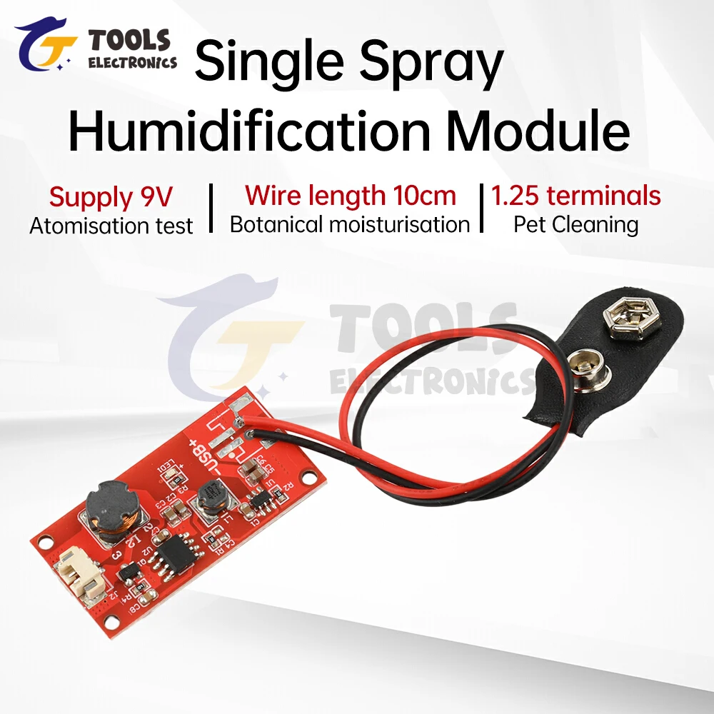 

Mini Humidifier DIY Kits Ultrasonic Atomization Control Board Fogger Atomization Mini Oscillating Support 9V Battery