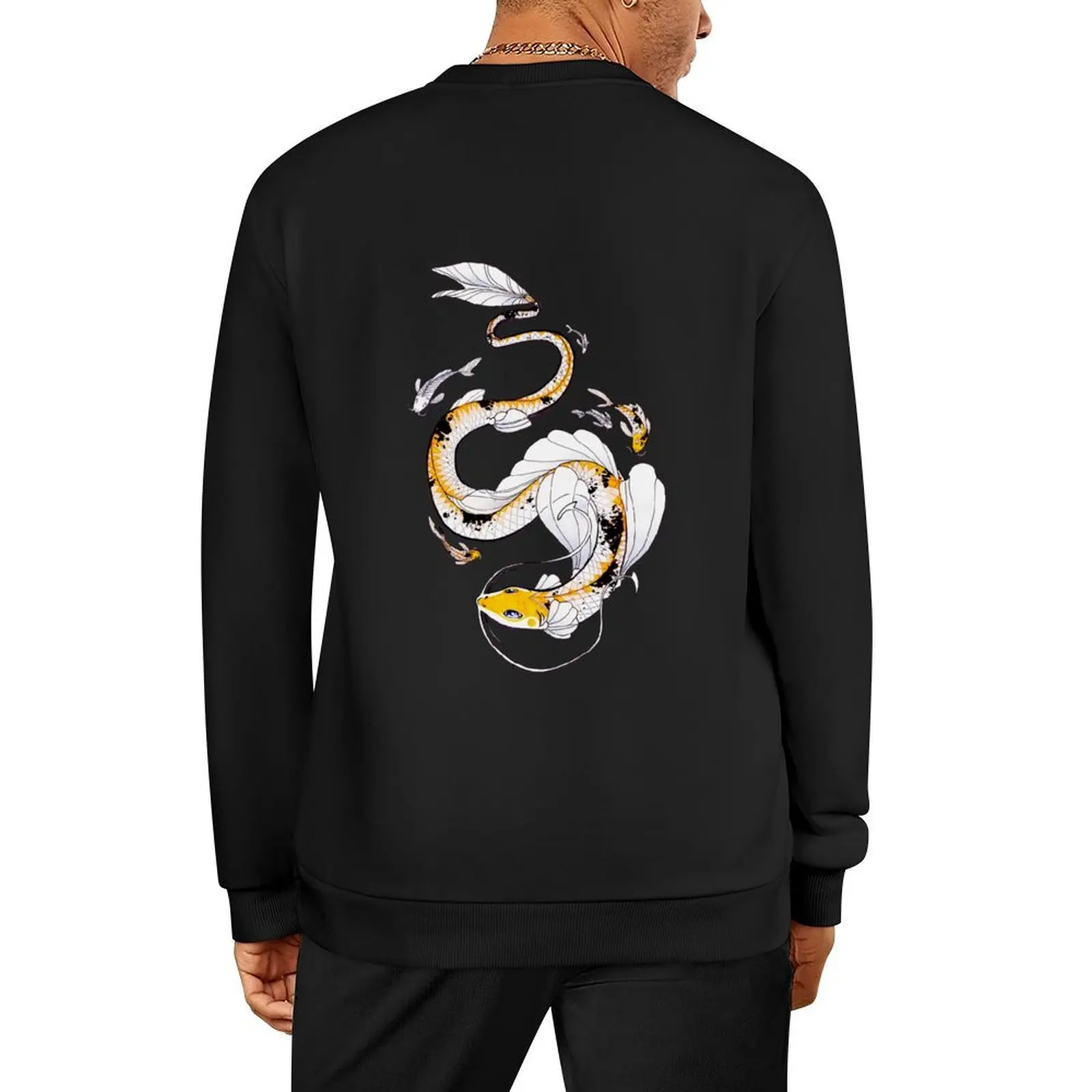 

Koi Dragonfish Pullover tracksuits korean autumn clothes fashion men japanese style aesthetic sweatshirts