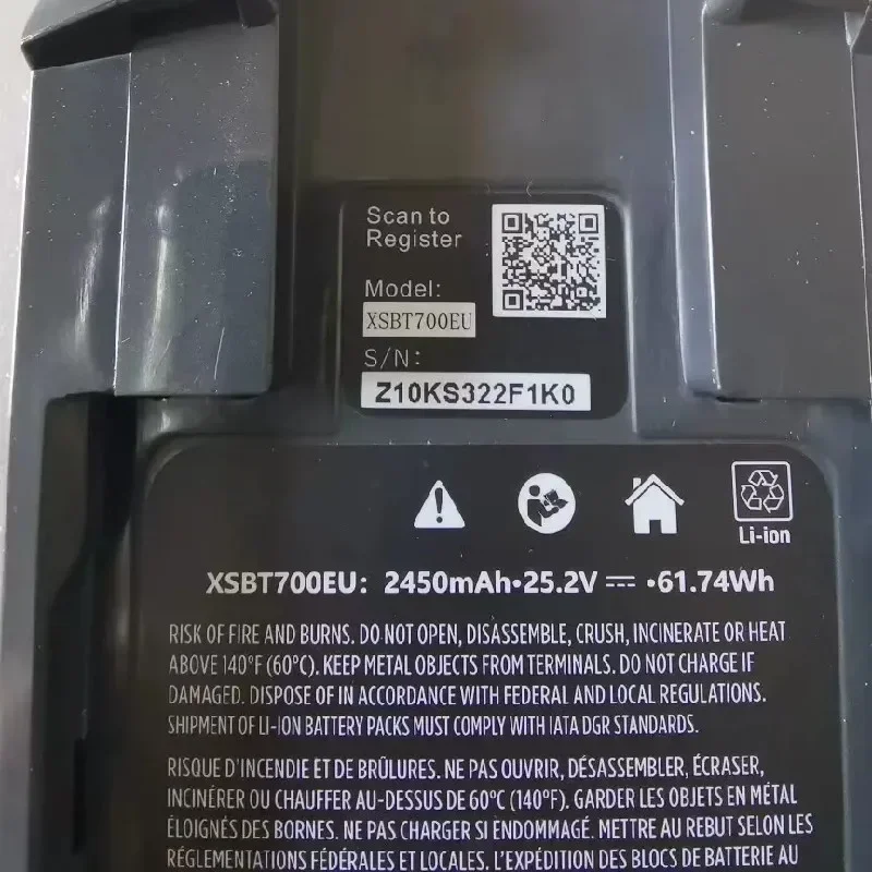 100% Original 2450mAh for Shark XSBT700EU LZ201 LZ202UKTDB LZ251 LZ251UK LZ252UK LZ462H LZ482H LZ483H Vacuum Cleaner Battery