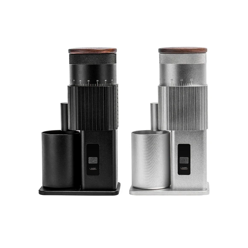 

New 1KG Al-alloy Body 420 Stainless Steel Conical Burr 60 RPM Mini Type C USB Rechargeable Portable Electric Coffee Grinder
