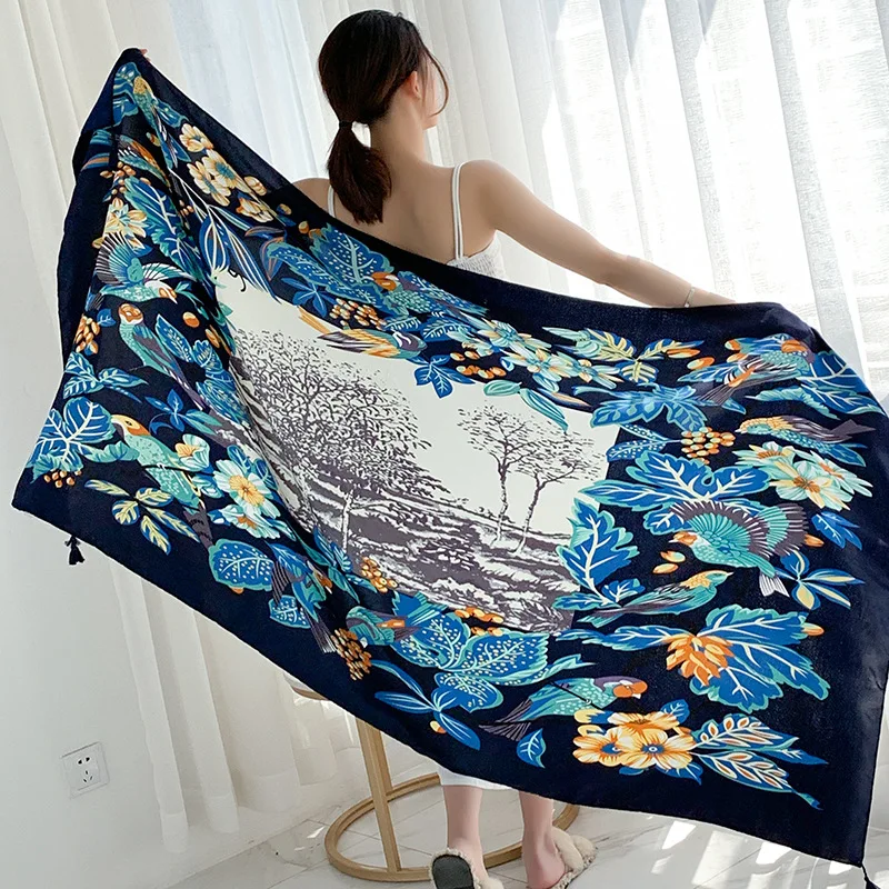 Women Prevent Bask In Scarf All-match Summer Lady Cotton Linen Scarves Female Photographic Luxury Brand Ethnic Style Shawl