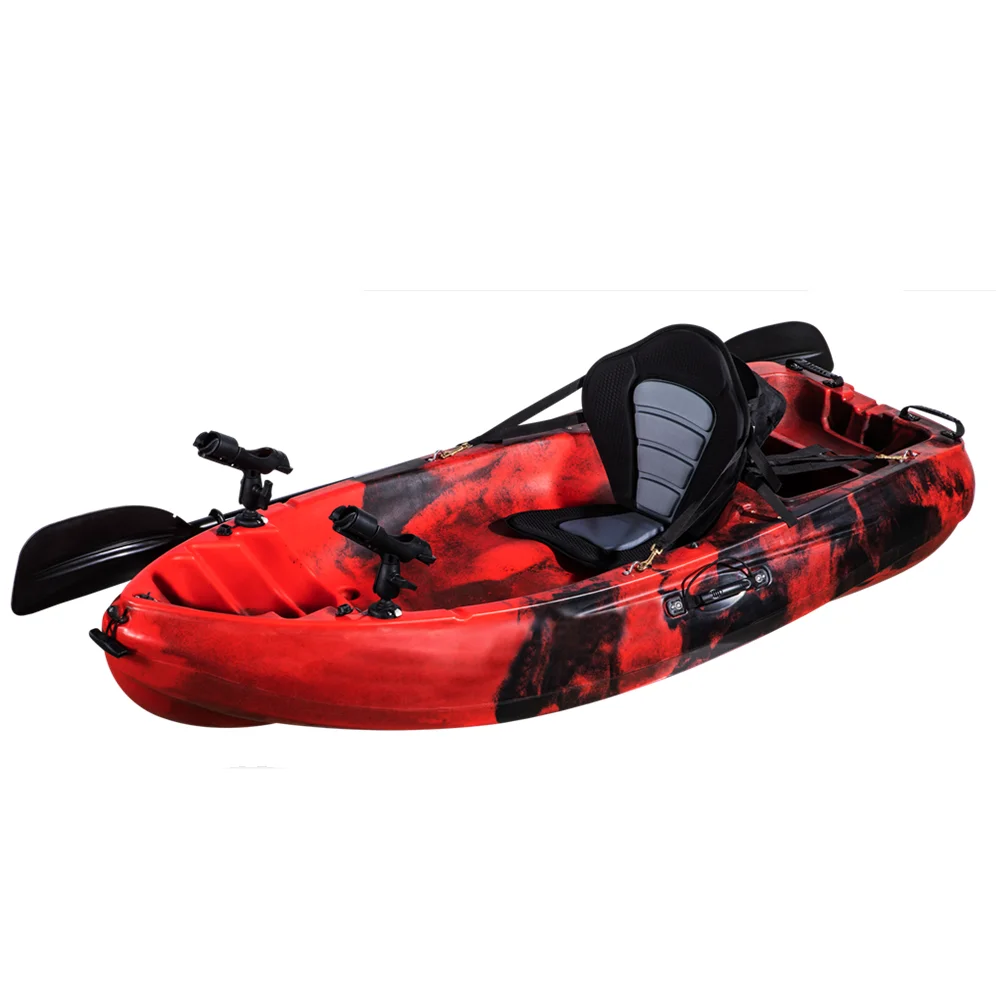 LSF2Meter قوارب الكاياك لصيد الأسماك، قارب صفيد منفرد محمول للبالغين، زورق تجديف يدوي خفيف الوزن لنهر البحيرة والرياضات المائية الخارجية