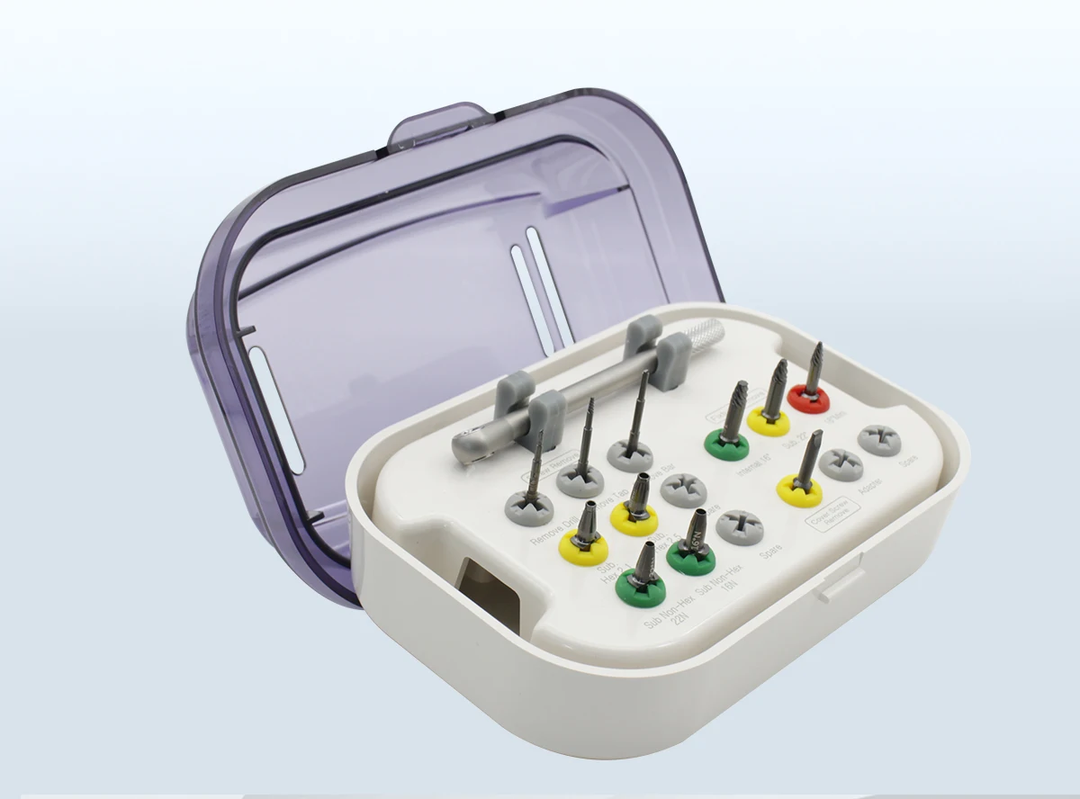 Dental Implant Screw Extractor Abutment Reverse Drill Failed Fixture Remover Bur Tool for Oral Surgery