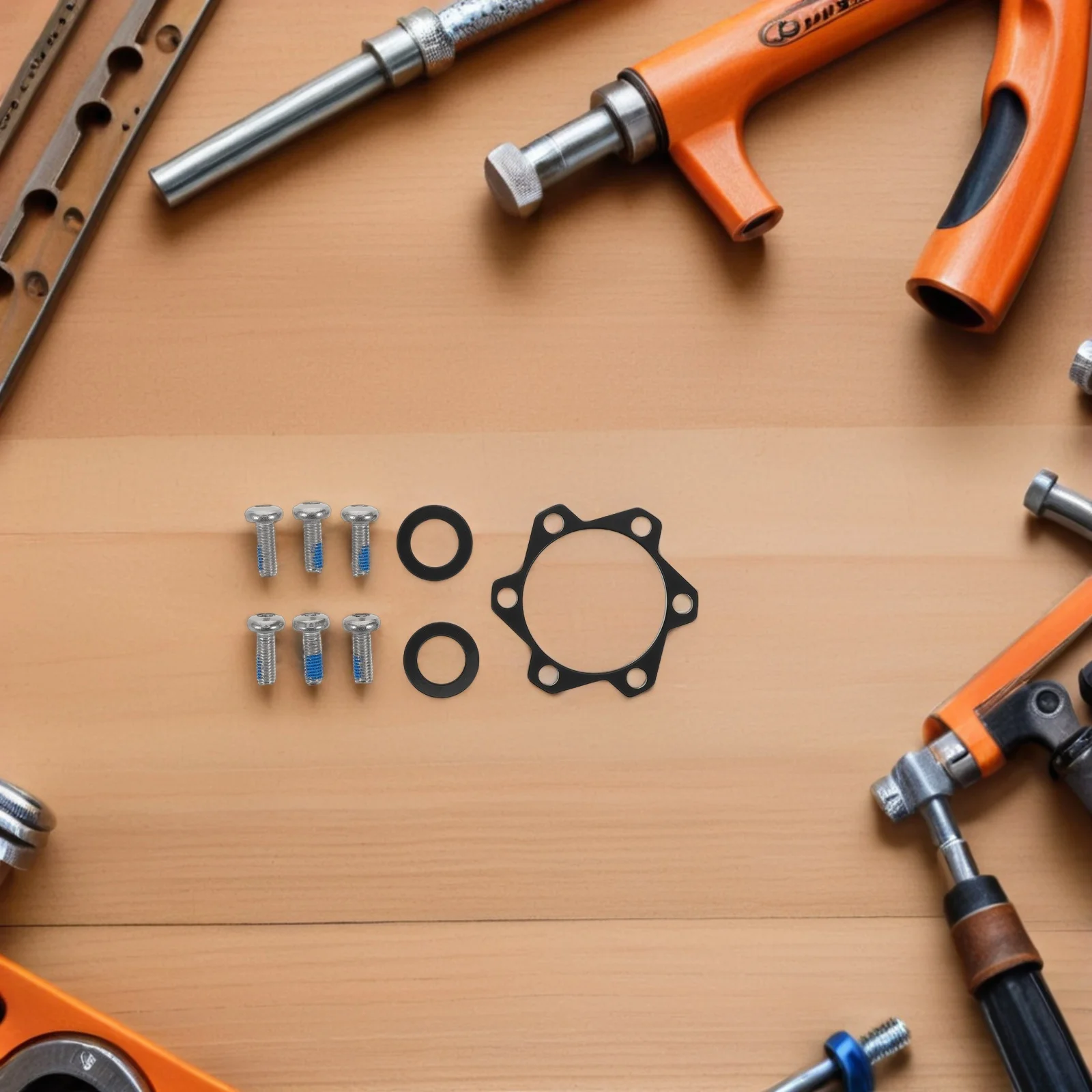 

1Set Disc Brake Adapter Hub Flange Spacer Kit for Mountain Bike Shaft Conversion Front Fork Rotor Bolt Alignment