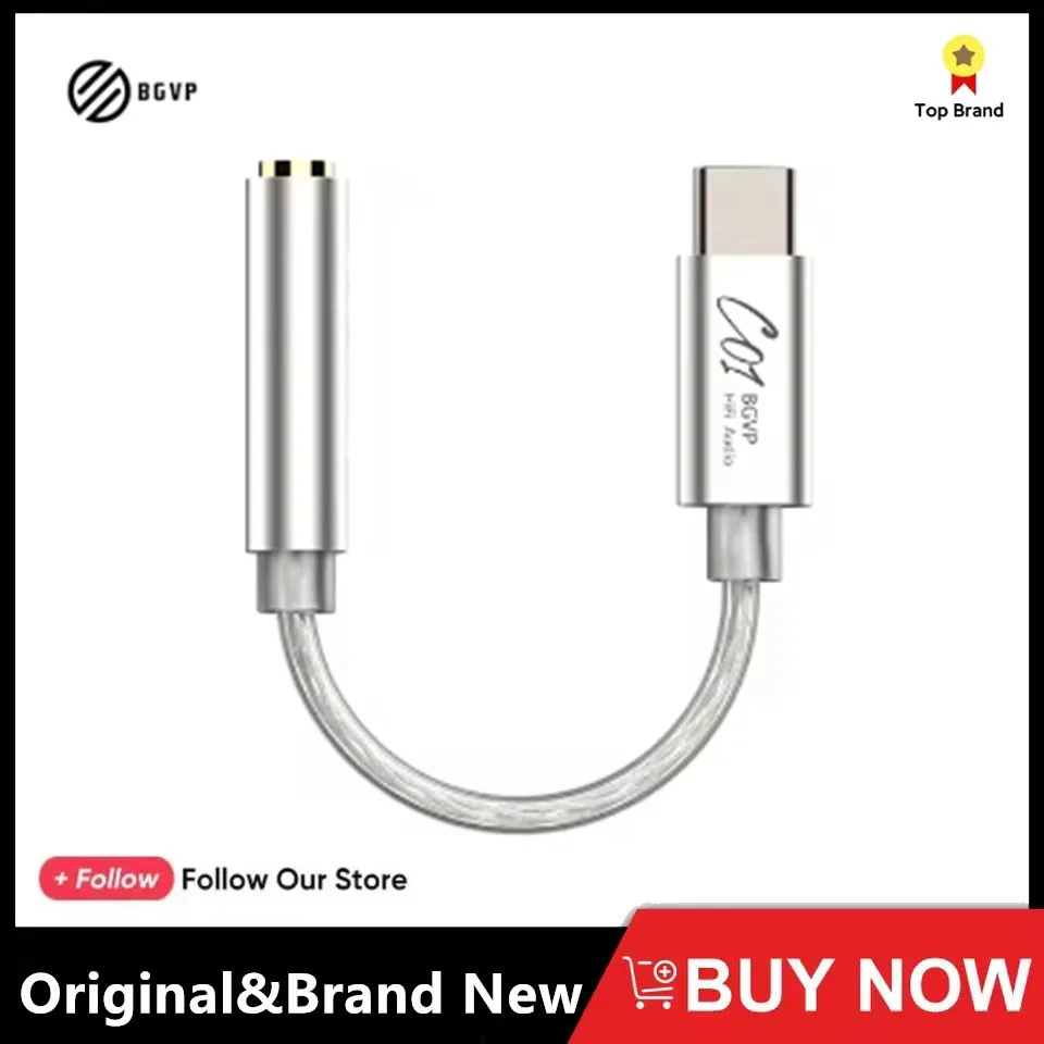 BGVP C01 Adapter HIFI Cable DAC Tunable App USB CB1200 Chip Headphone Amplifier HIFI Digital Converter Earphone Adapter