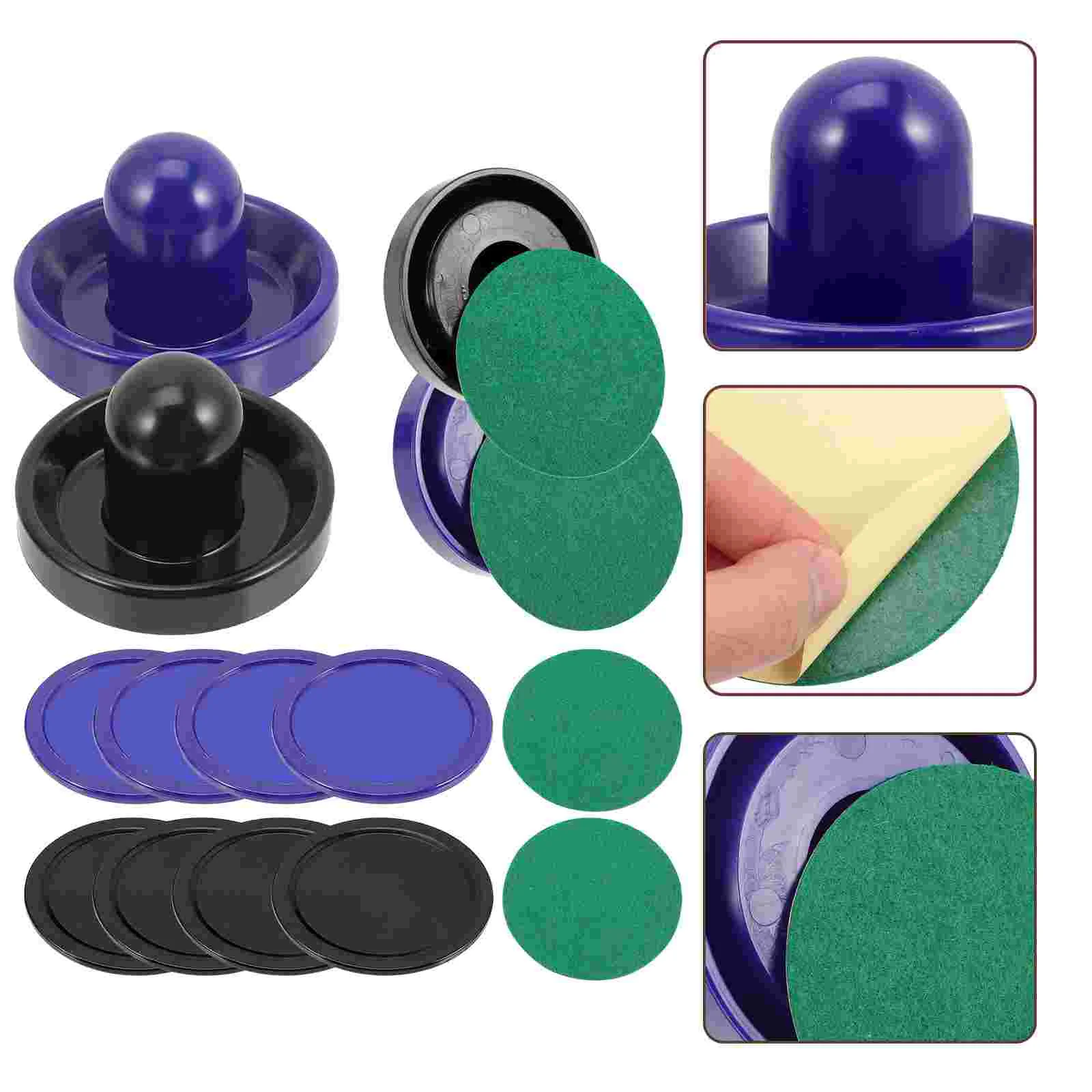 

1 Set of Game Table Air Hockey Pucks Pushers Mini Air Hockey Pushers Round Hockey Pucks Accessories