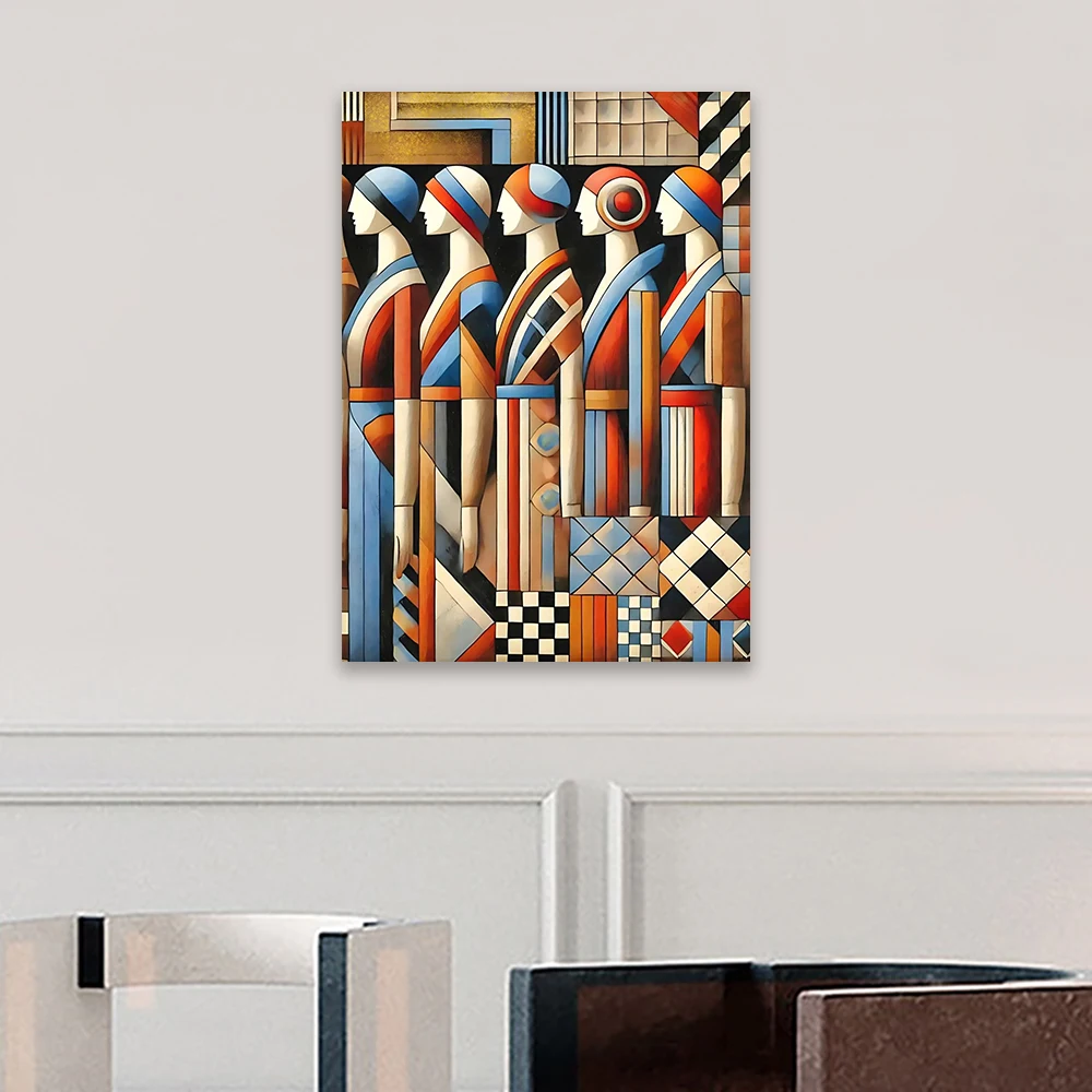 Vintage Fashion Poster Geometric 1920s Artwork Prints Elegant Women Luxury Art Style Canvas Painting Home Room Decor