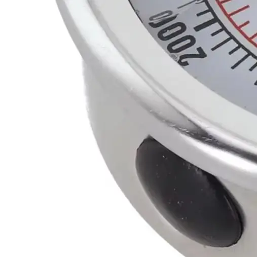 Stainless Steel Hydraulic Oil Pressure Gauge 0-3500Psi Glycerin Filled 1/4 Inch NPT Lower Mount For HVAC And Fluid System Testin