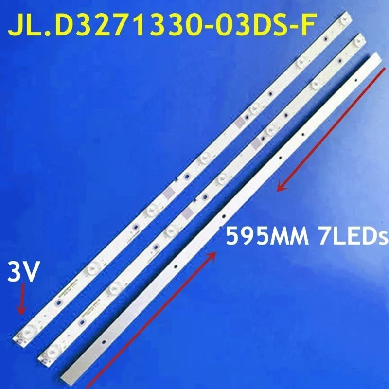 

15PCS 595mm 3VLED Backlight Strip 7lamps JL.D3271330-03DS-F 1143951 For LED32K220 LED32K3100 LED32K1800 32H3B1