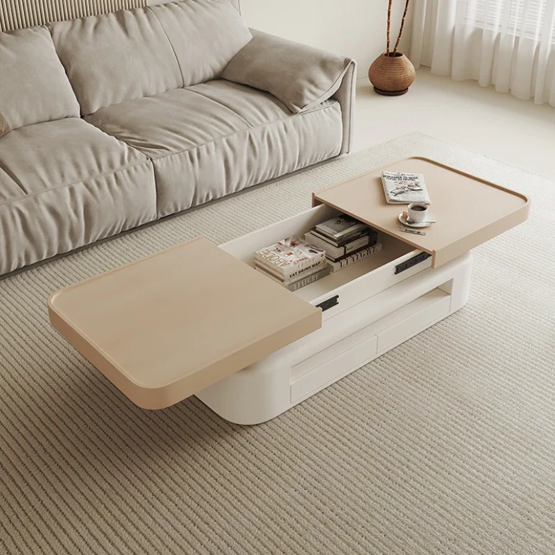 Living Room Ajustable Coffee Table Organizer White Nordic Mobile Coffee Table Trau Mesa Lateral Apartamento Couchtisch Furniture