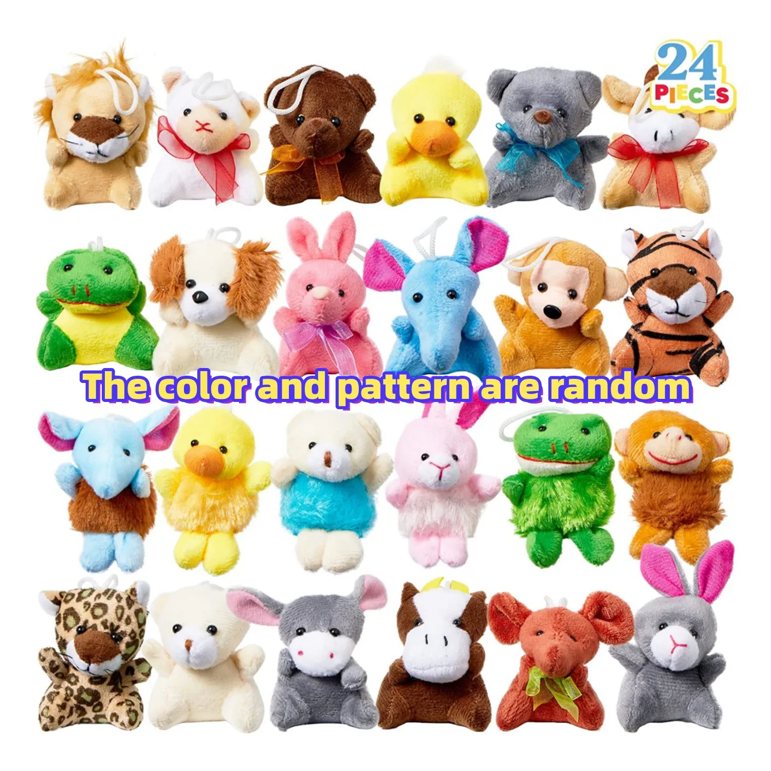 24 Pcs miniature animal puppets, colorful, wonderful gifts for children