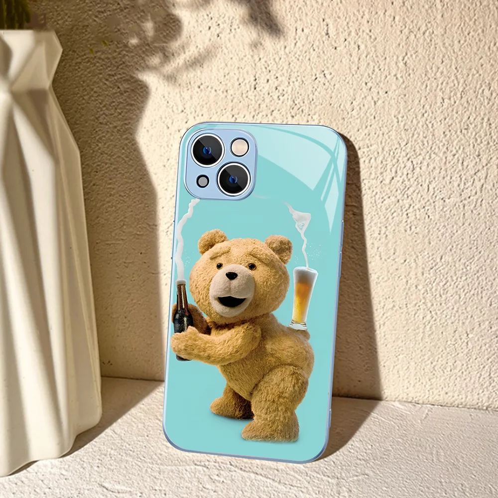 T-Ted B-Bear  Phone Case Tempered Glass For iphone 14 13 12 11 Pro Mini XS MAX 14Plus X XS XR Cover