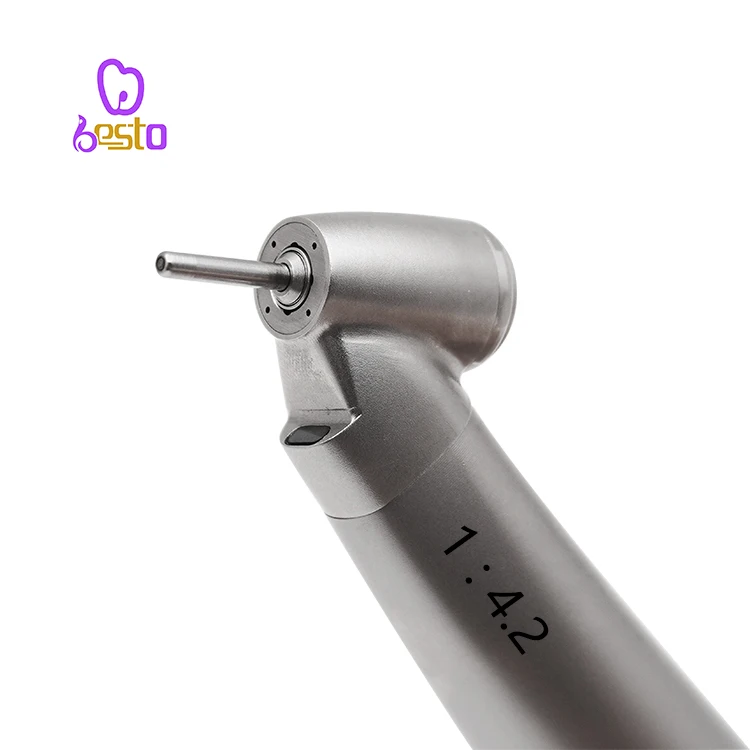 d ental Contra Angle 45 Degree Head Surgical Handpiece 1:4.2 Red Ring Increasing Low Speed Air Turbine Handpiece