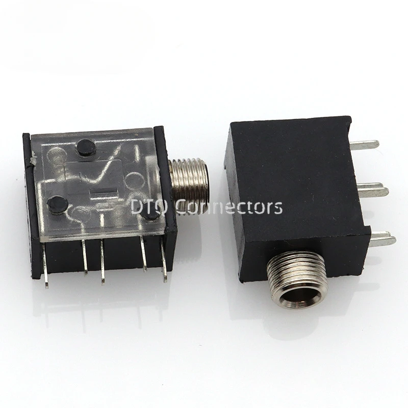 10Pcs 3.5mm Stereo Jack Socket Audio Jack Connector PCB PJ-325C PJ325C Metal Head