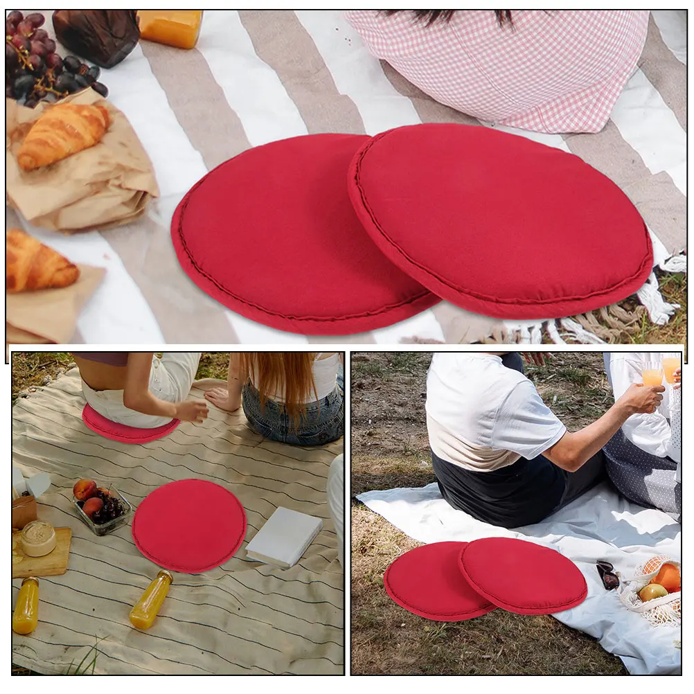 

3pcs Seat Cushion Round Mat for Picnic Camping Park Portable Anti Dirty Children Crawling Mat Lightweight Small Size Soft