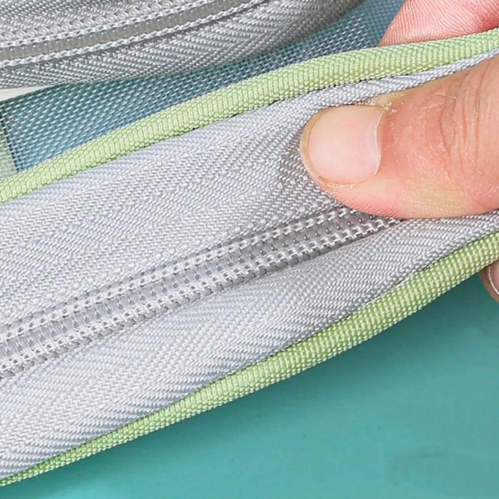 

Thickened Test Paper Storage Bag Three-layer Partition Mesh File Folder Bag Large Capacity with Double-sided Labels