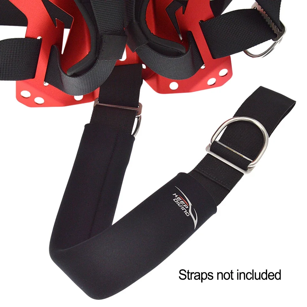 Hot Sale Scuba Diving Crotch Strap Cover Webbing Soft Pad Sleeve Neoprene + Nylon Cover With 5cm Webbing For BCD Drysuit Harness