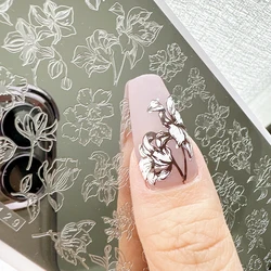 XMQ plantillas de flores para estampado de uñas