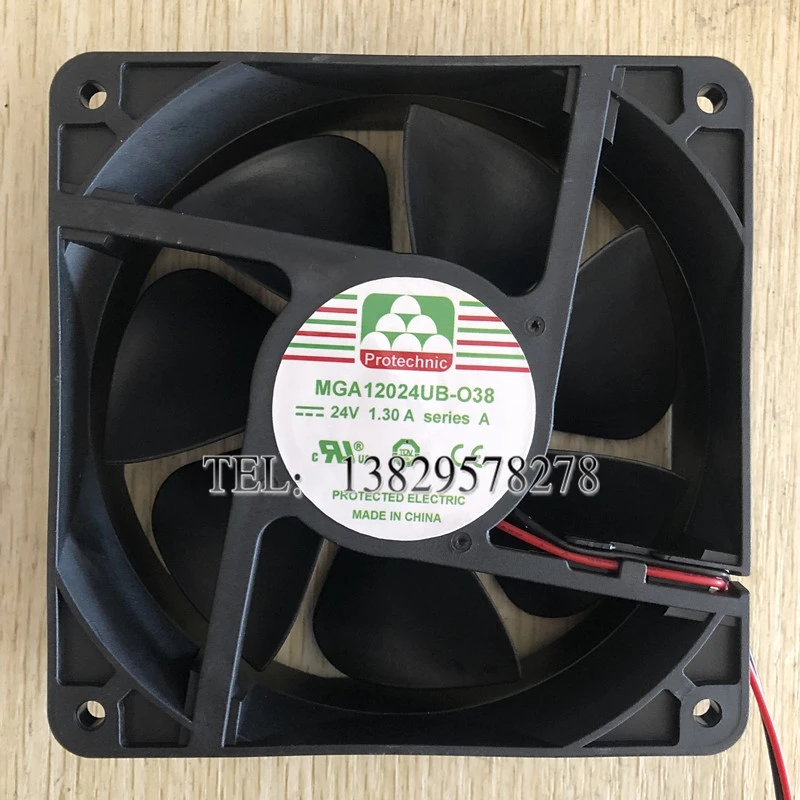 MAGIC MGA12024UB-O38 DC 24V 1.3A 120x120x38mm 2-Wire Server Cooling Fan